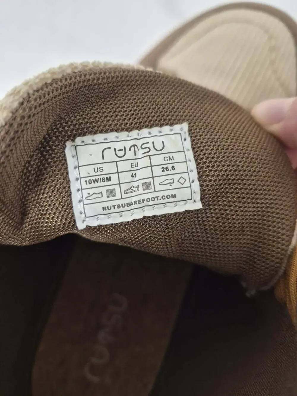 NWOT Rutsu Original Barefoot Brown Corduroy Sneakers High Top Shoes sz 41EU / 8M